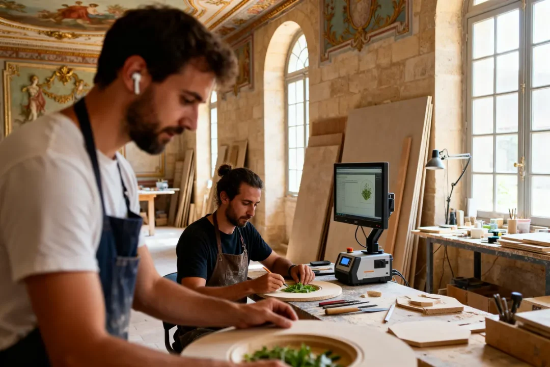 Artisans travaillant sur des sculptures en bois dans un atelier historique rénovation XXL que sont-ils devenus en 2024